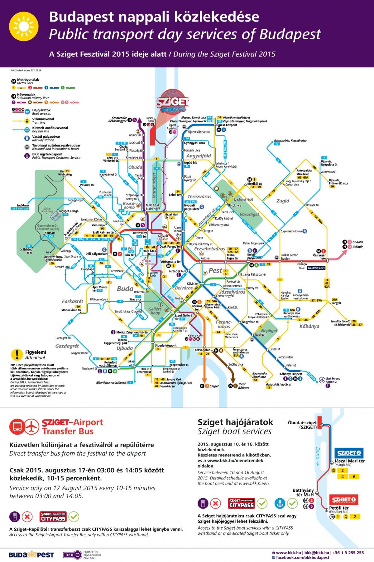 βουδαπέστη τραμ χάρτης