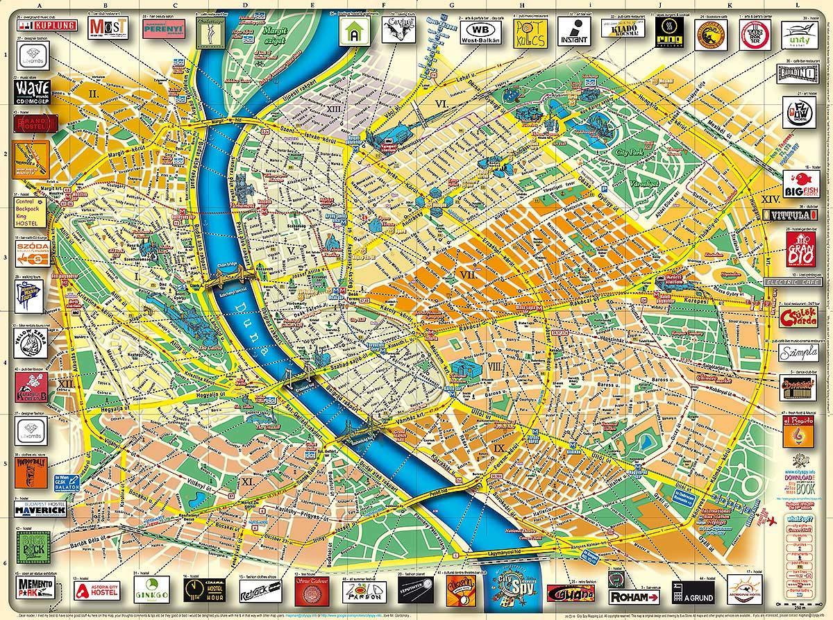χάρτης πάρκο της πόλης της βουδαπέστης
