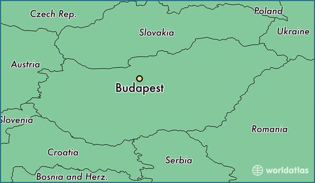 χάρτης της βουδαπέστης και τις γύρω χώρες