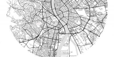 Χάρτης της βουδαπέστης τέχνη του δρόμου