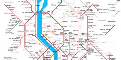 Γραμμές του τραμ στη βουδαπέστη χάρτης