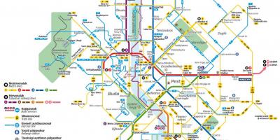 Βουδαπέστη γραμμές λεωφορείων χάρτης