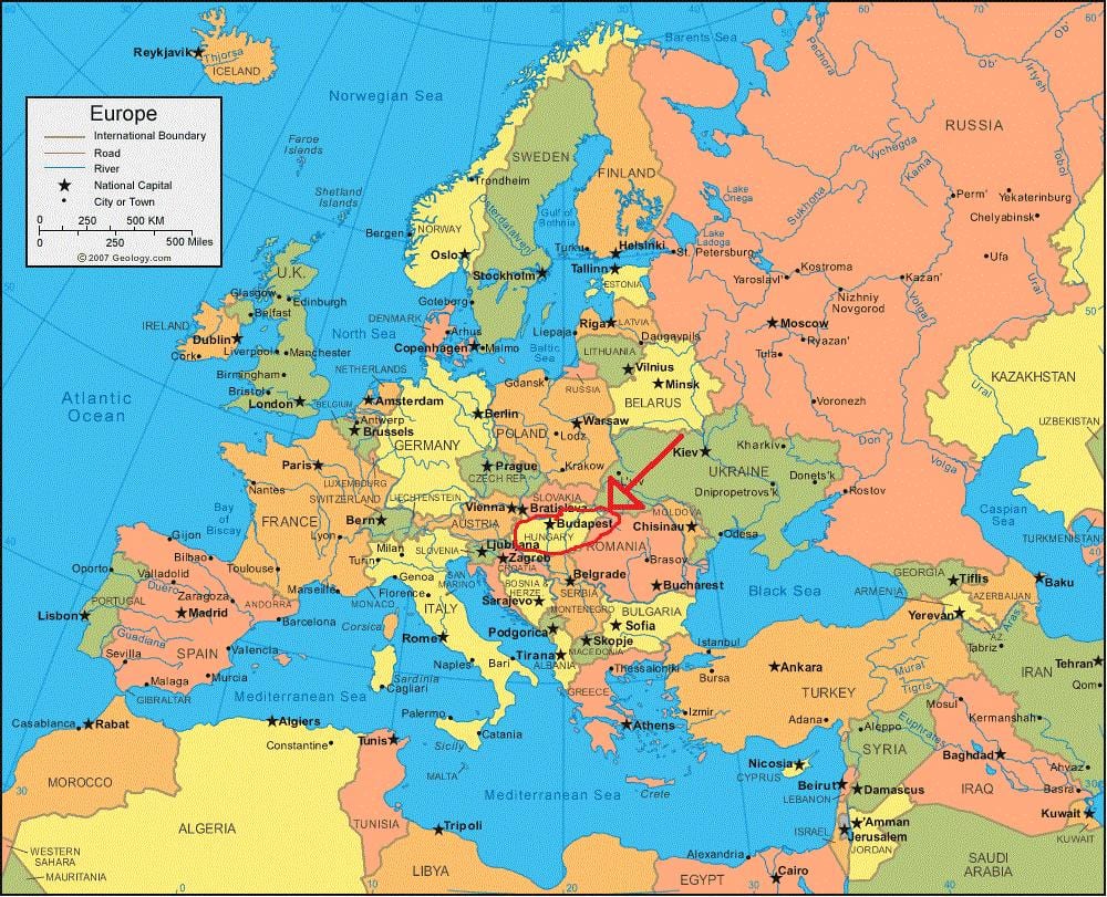 βουδαπέστη χάρτης τοποθεσίας