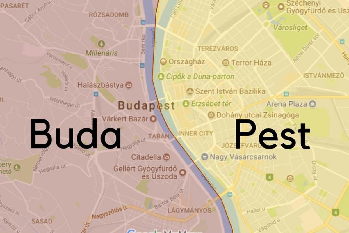 βουδαπέστη γειτονιές χάρτης