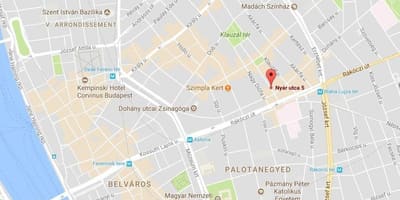 Χάρτης της βουδαπέστης red light district