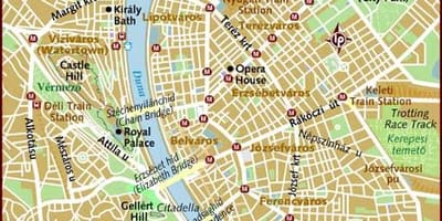 Χάρτης της πόλης της βουδαπέστης, ουγγαρία